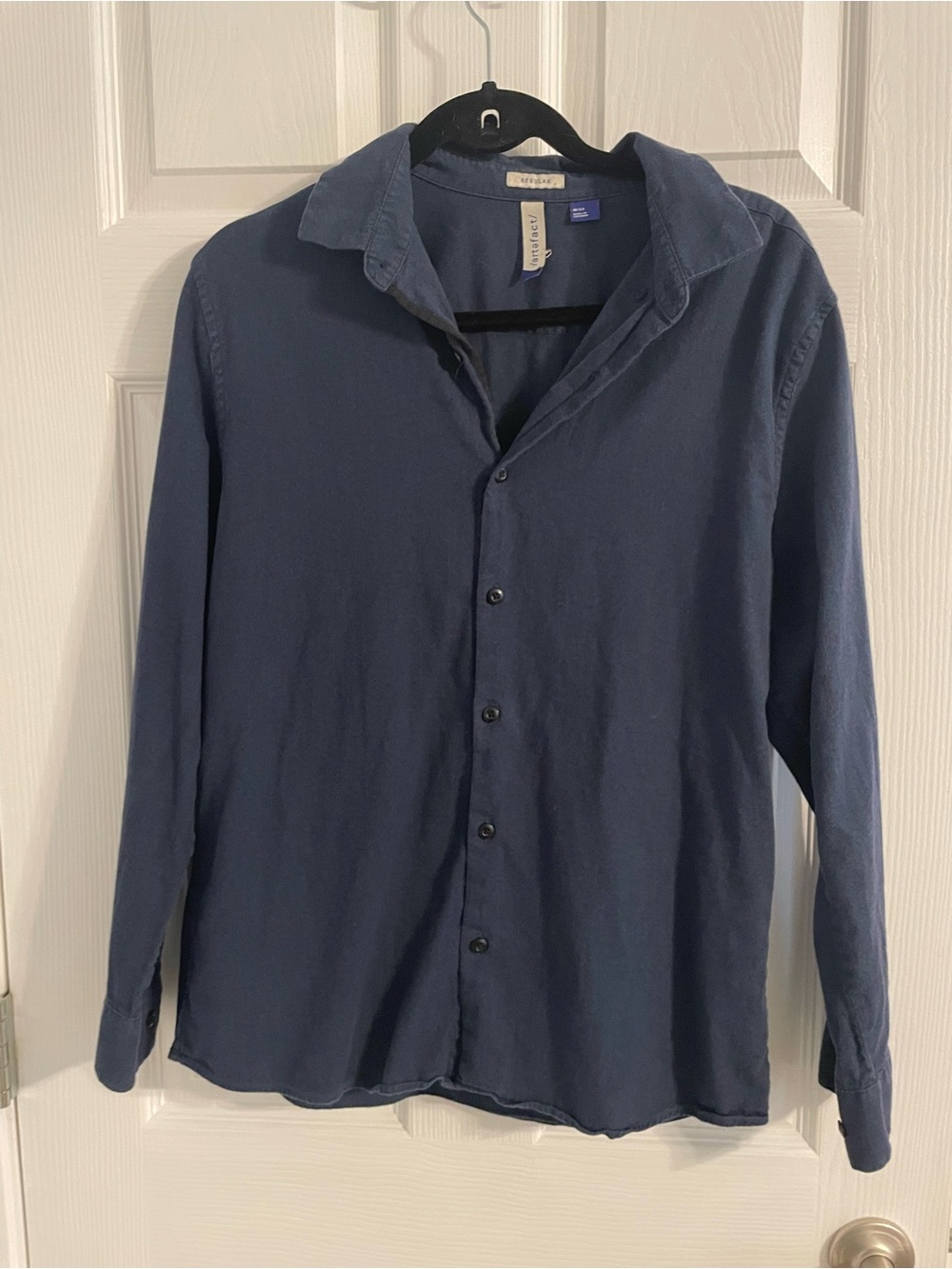 Artefact Casual Long-Sleeve Button-Down Shirt — Navy